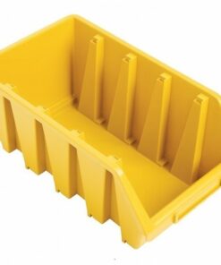 Matlock Plastic Storage Bin - Wall Mountable & Stackable - Label Holder - 17 x 24 x 12.6 cm - Yellow