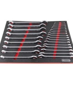 Kennedy Metric Combination Spanner Set - 26 Pieces - with full Width Foam Tool Control Inlay for Tool Roller Cabinets