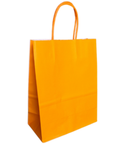 Eco Bag – A4 Orange on White Kraft