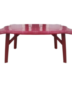 6 Seater Plastic Table Red