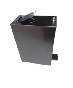 Sanitary Bin 21L Mild Steel Powder Coated Black