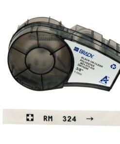 Brady High Performance Labels, Black on Transparent Polyester B-430, M21-375-430 9.53 mm x 6.4 m Roll
