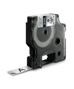 Dymo Original Ind. Tape for Rhino (12mm x 5.5m, Permanent, Polyester, Black on Metallic)