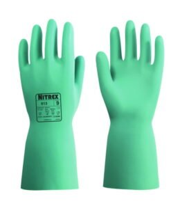 Chemical protective gloves Nitrex 613 XL (10) nitrile, green, inside flocked, pack of 10 pair