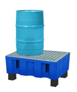 Asecos Drain Tray 714x525x330 mm PE, Payload 150 kg, Grating Zinc Coated, with Feet