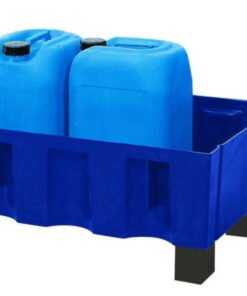 Asecos Drain Tray 714 x 525 x 330 mm, PE, Payload 150 kg, Without Grating, With Feet