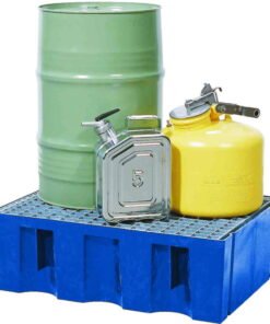 Asecos Drain Tray 714 x 525 x 235 mm, PE, Payload 150 kg, Grating Zinc-Coated (Without Feet)