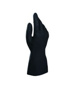 Gloves Alto 260 size 10, natural latex, black, velourised, pair