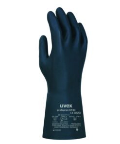 Uvex Protection Gloves PROFAPREN CF33, 33 CM, Size 10 (XL), Type 60119, Dark Blue, Pack of 10 Pair