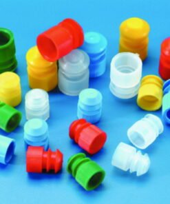 Kartell Caps for Test Tubes, 15–17 mm, Blue, PE, Pack of 100