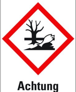 Kroschke Hazardous Material Symbol, Warning “Water Pollutant”, 37 × 52 mm, Pack of 6
