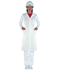 Uvex Ladies' Laboratory Coat, Size 40, White, 65% Polyester / 35% Cotton, 1/1 Arm Type (81510)​