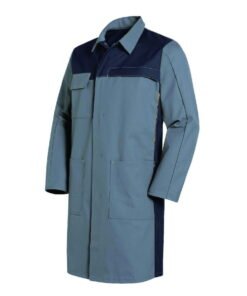 Uvex Men’s Laboratory Coat, Size 64/66, Grey, 65% Cotton, 35% PE, 1/1 Arm with Snaps, Type 16284