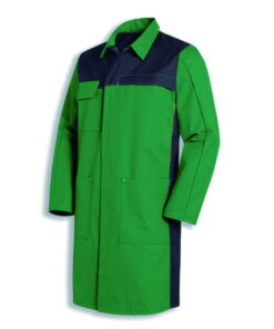 Uvex Men’s Laboratory Coat, Size 40/42, Green, 65% Cotton, 35% PE, 1/1 Arm with Snaps, Type 16283