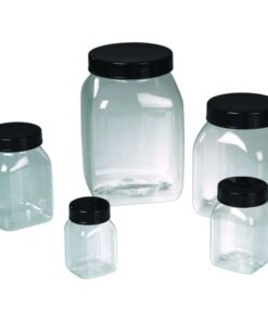 Bürkle Wide Beck Bottle 500 ml, Square PETG, Clear