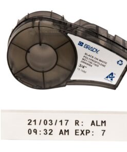 Brady Labels M21-750-7425 19.05x6.4mm Black on White Polypropylene Roll of 6.4m