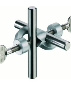 Carl Friedrich Usbeck Double Cross-Combination Socket for Bars up to 20mm (Zinc Die-Cast, Powder Coated)