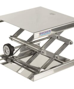 BOCHEM Instrumente Lab Jack, 18/10 Stainless Steel, 200 x 200 mm, with Adjusting Wheel