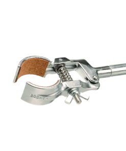 BOCHEM Retort Clamp 150x12mm, Round Jaws with Cork, Range 60mm, Annealed Cast Iron Electroplated