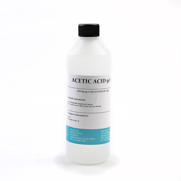 Acetic acid 50% – unstandardised – 500ml