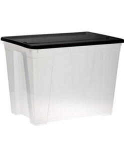 65 Litre Clear Storage Box – Assorted Colours