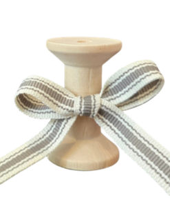 No 101 – Striped Cotton – Natural & Taupe