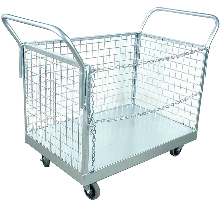 3 Sided Mesh Box Trolley