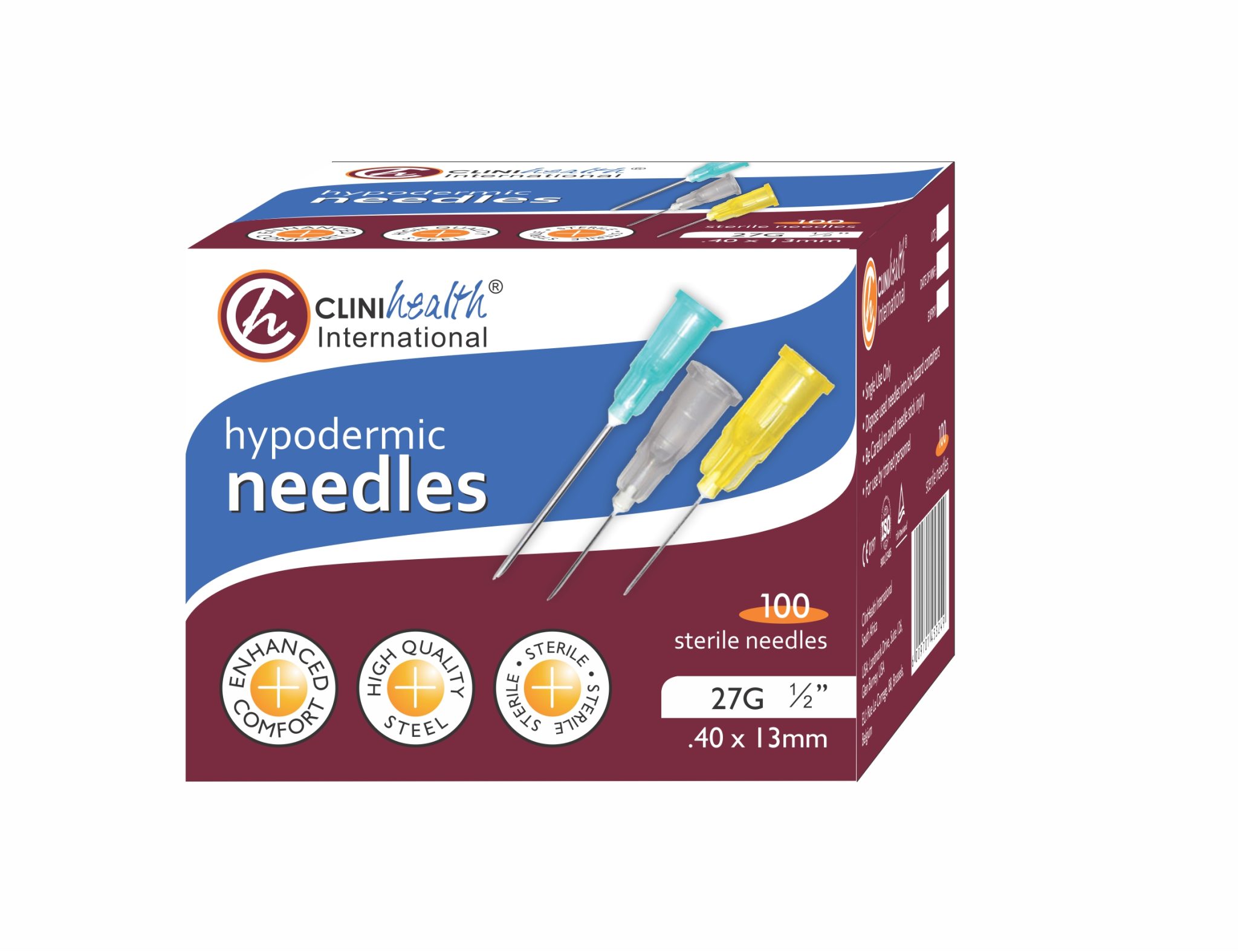 Needle 27G 1/2? (40X13) CliniHealth -100s
