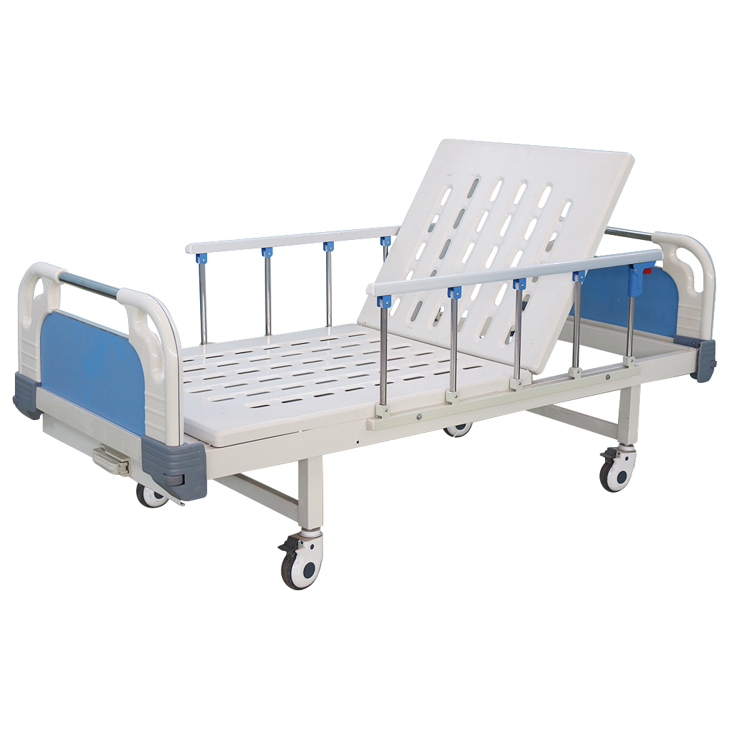 One Crank ABS Hospital Bed with 4 Section Mattress