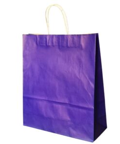 Royal blue kraft paper bag with white paper twist – 340 x 125 x 400mm