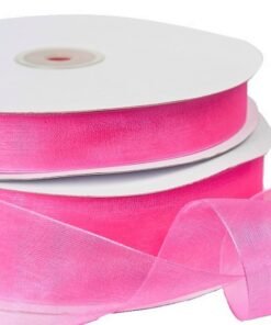 Shocking Pink Organza Ribbon 40mm x 100m