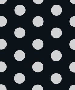 Black & Silver Dot Giftwrap (50m x 50cm Roll)