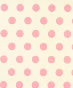 Cream with Pink Dot Giftwrap (5m x 50cm)