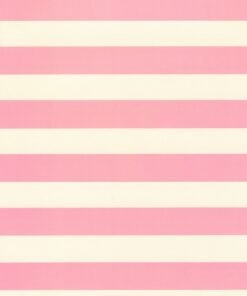 Cream with Pink Stripe Giftwrap (5m x 50cm)