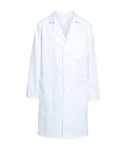 black short sleeve lab coat