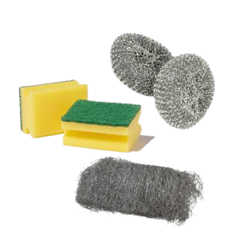 Sponge , Pot Scraper and Steelwool Office Cleaning Kit