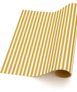 Thin Stripe – Gold & Pearl (50m x 50cm Roll)