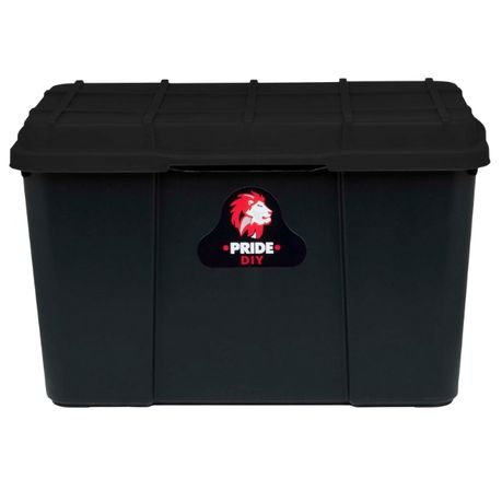 65 Litre Pride Storage Box- Full Black
