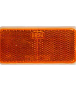 Square Reflector Stick-On Amber 90Mm