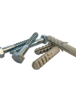 Ifasten Coach Screw M12X90Mm & Wall Plug Grey 5 Pp