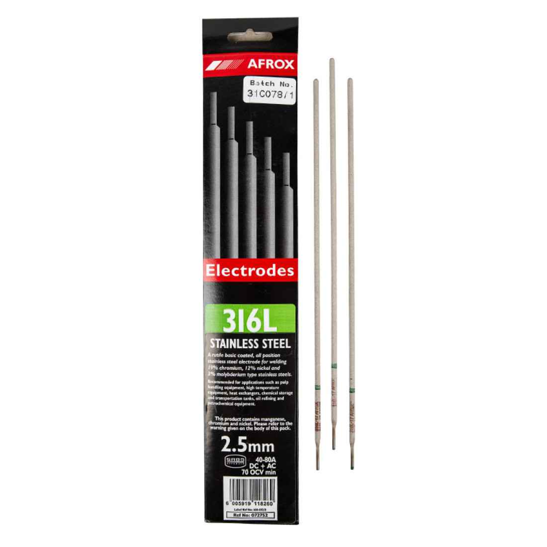 Afrox Electrode 316L 2.5Mm Sleeve