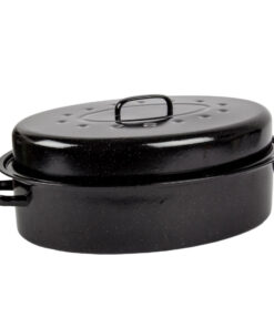 Kaufmann Oval Enamel Coated Pan + Lid 8L