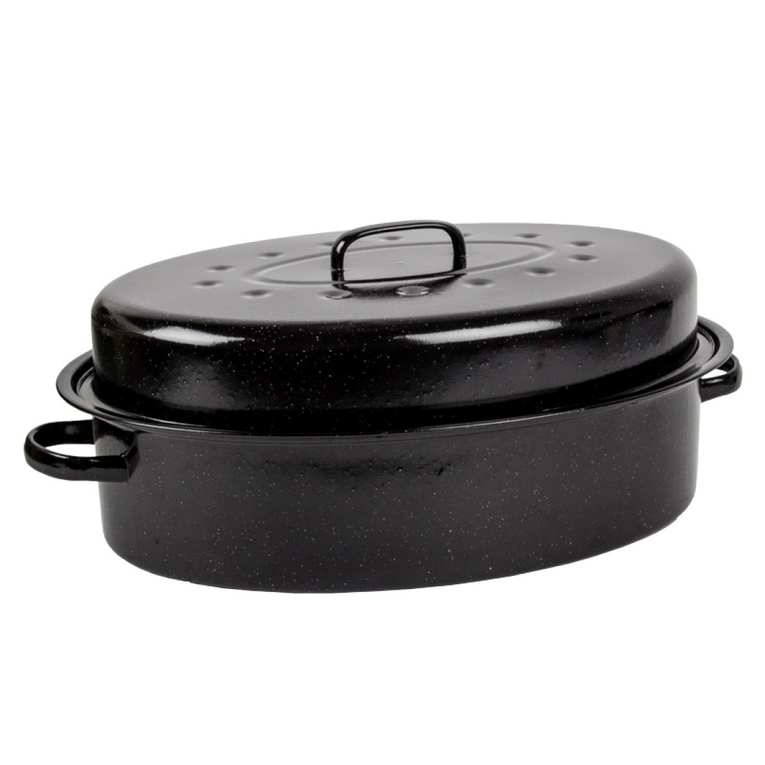 Kaufmann Oval Enamel Coated Pan + Lid 8L