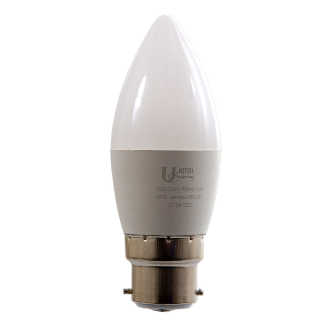 United Electrical Lamp Led Candle Cw B22 5W