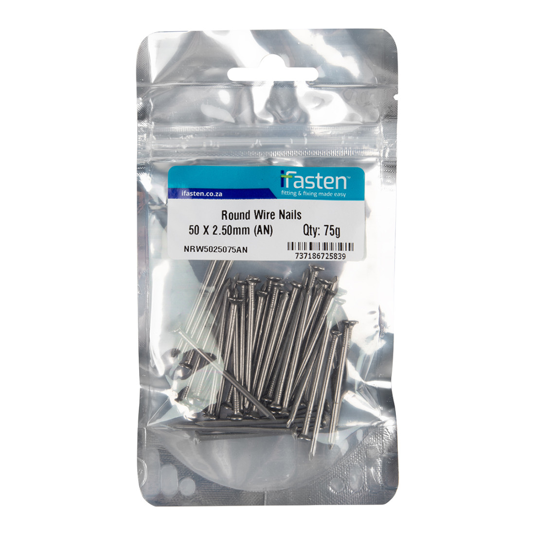 Ifasten Nail Wire Round 50Mmx2.50Mm 75G Pp