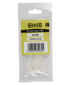 Nexus Cable Ties T30R 3.6Mmx150Mm White 100 Pack