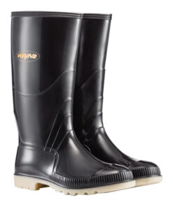 Wayne Gumboot Mens Knee L Black/Ivory Size 5