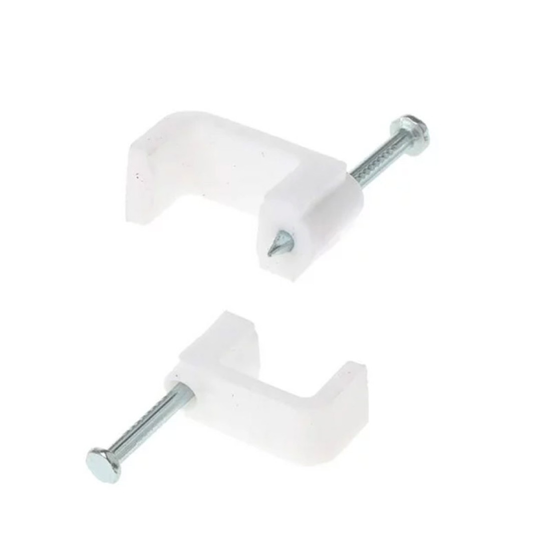 United Electrical Cable Clips Flat 5Mm 100 Pk Whit