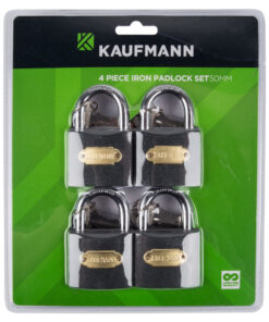 Kaufmann Steel Lock Set 4 Pc 50Mm