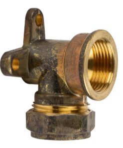 Compression Brass Elbow Wall Plate 15Mmx1/2 Sabs